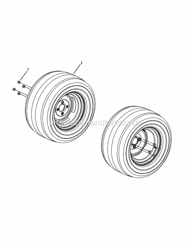 Wheel Assembly Diagram and Parts List for M54-KH (53BH8CT4050) (2011 & After) Cub Cadet Sprayer